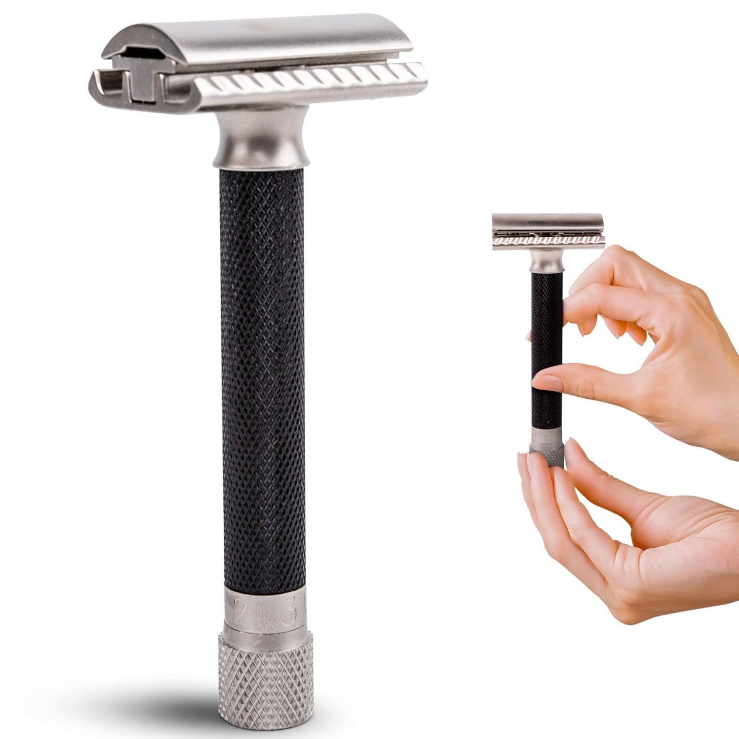 Parker Variant AJUSTABLE Maquinilla de Afeitar de Doble Filo y 5 Cuchillas Premium - (Grafito Metálico)