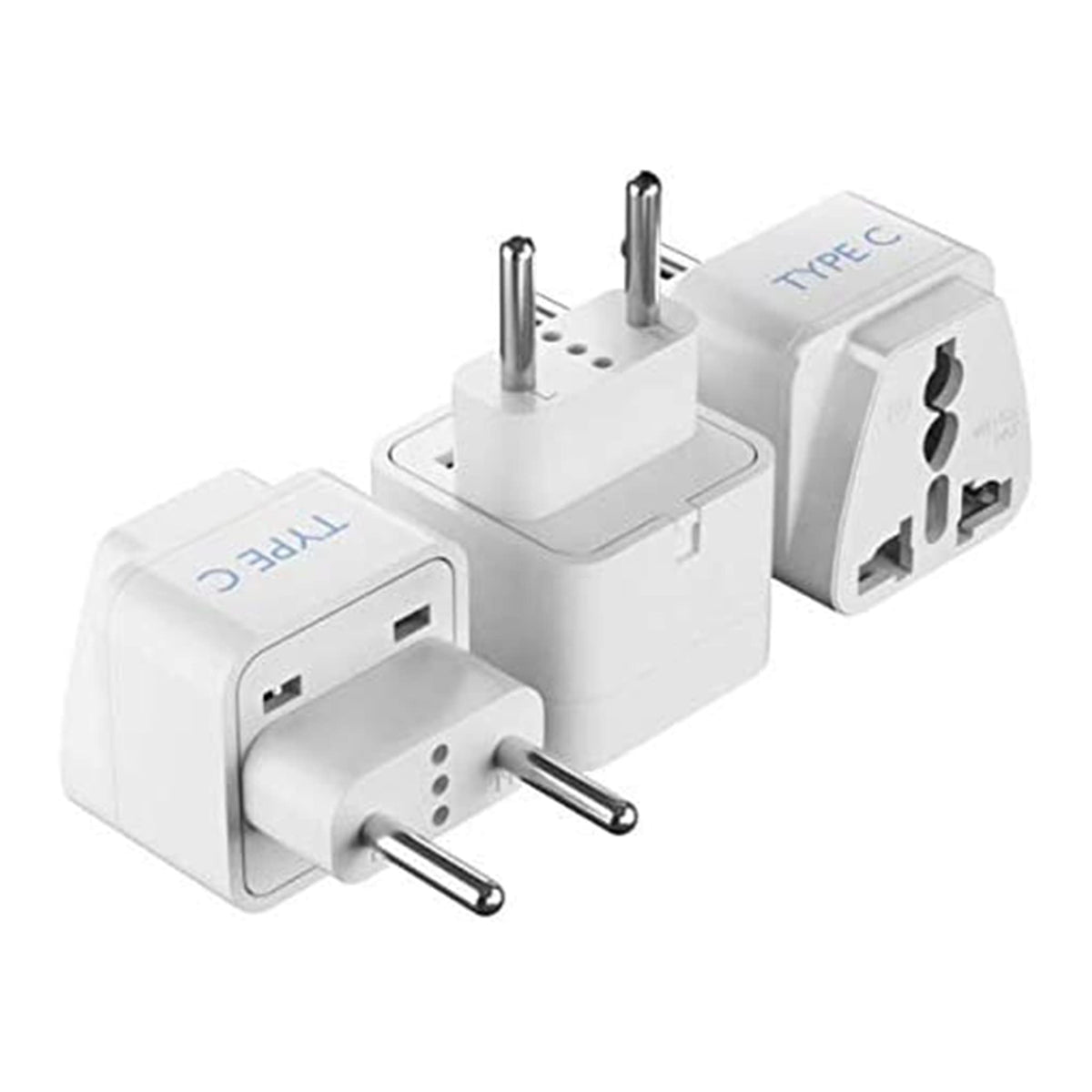 Adaptador de Enchufe Universal Ceptics Negro con Toma a Tierra