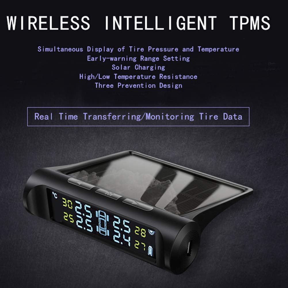 Keenso Monitoreo de Presión de Llantas,Monitoreo de Presión de Neumáticos con Sensor TPMS para Automóvil