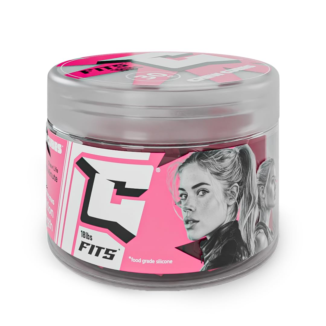 Chew Cubes ChewCubes FITS - 18 libras, 30 unidades, línea de mandíbula atlética