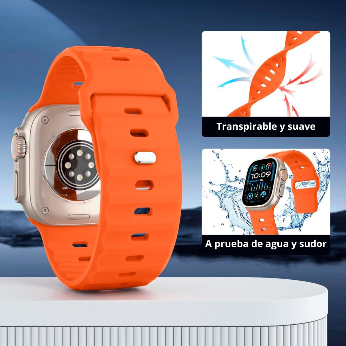Pack de 6 Correas Tarcisio Compatibles con Apple Watch Ultra en Silicona Deportiva Waterproof