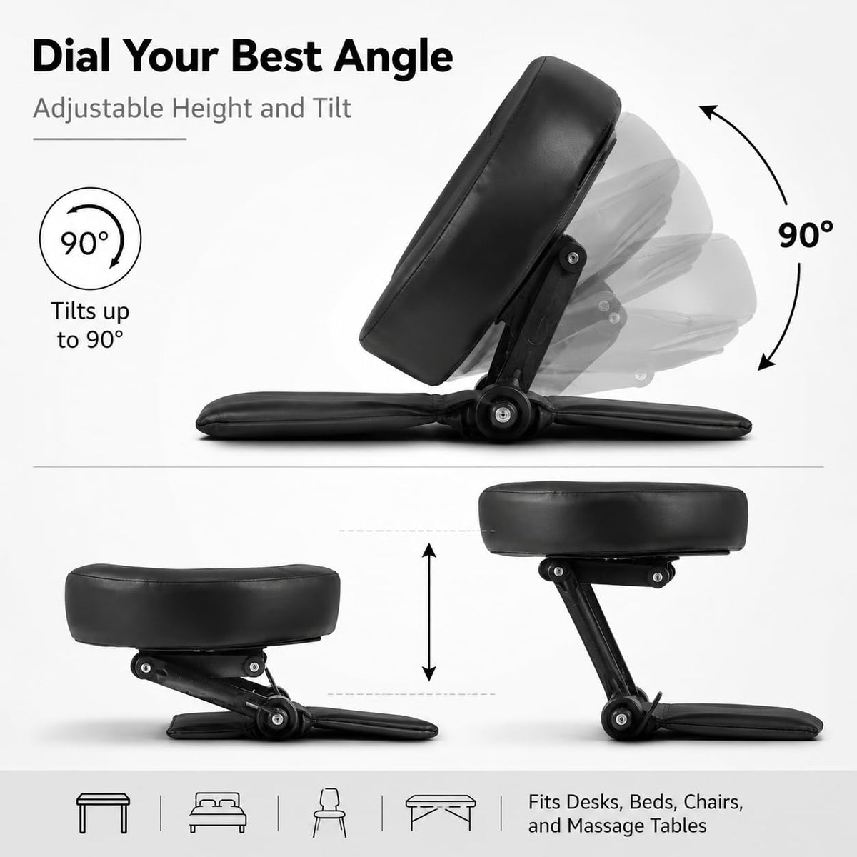 Kit de Masaje de Mesa NIMBLOOM Transpirable con reposacabezas Ajustable y Almohada ergonómica de Espuma viscoelástica