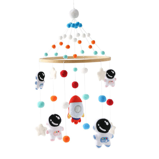 Eforcase Móvil para cuna Astronauta, Móvil de bebé para cuna, Decoración de guardería y techo, Baby shower, Cumpleaños, Navidad, Madera