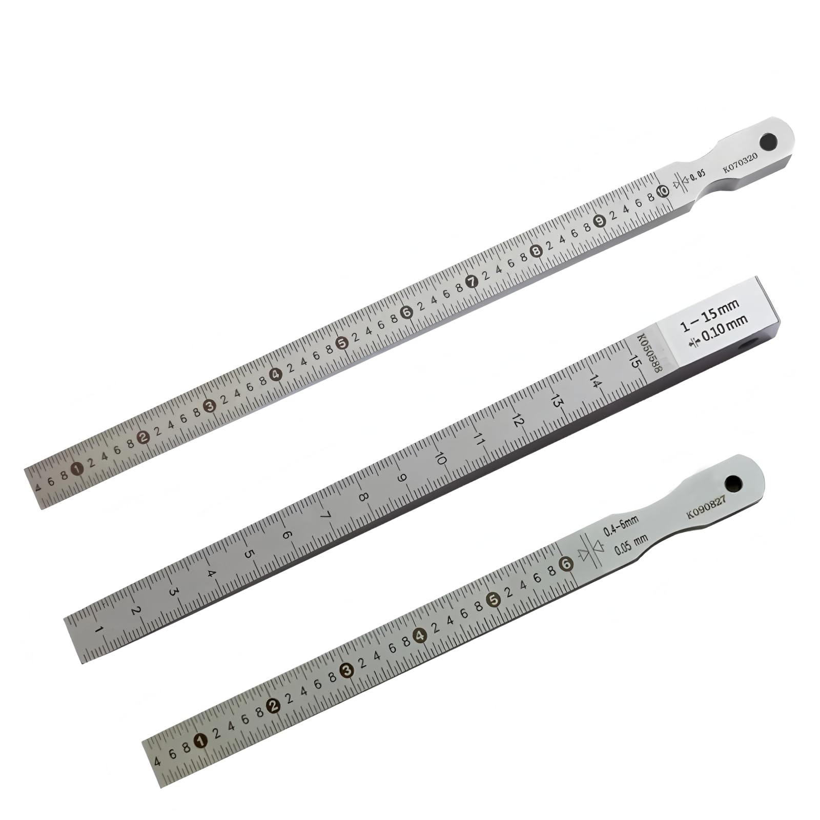 Calibre de precisión de cuña con marcas de alto contraste, calibre cónico de acero inoxidable para reparación automotriz y trabajo de metales, diseño de escala de fácil lectura, identificación