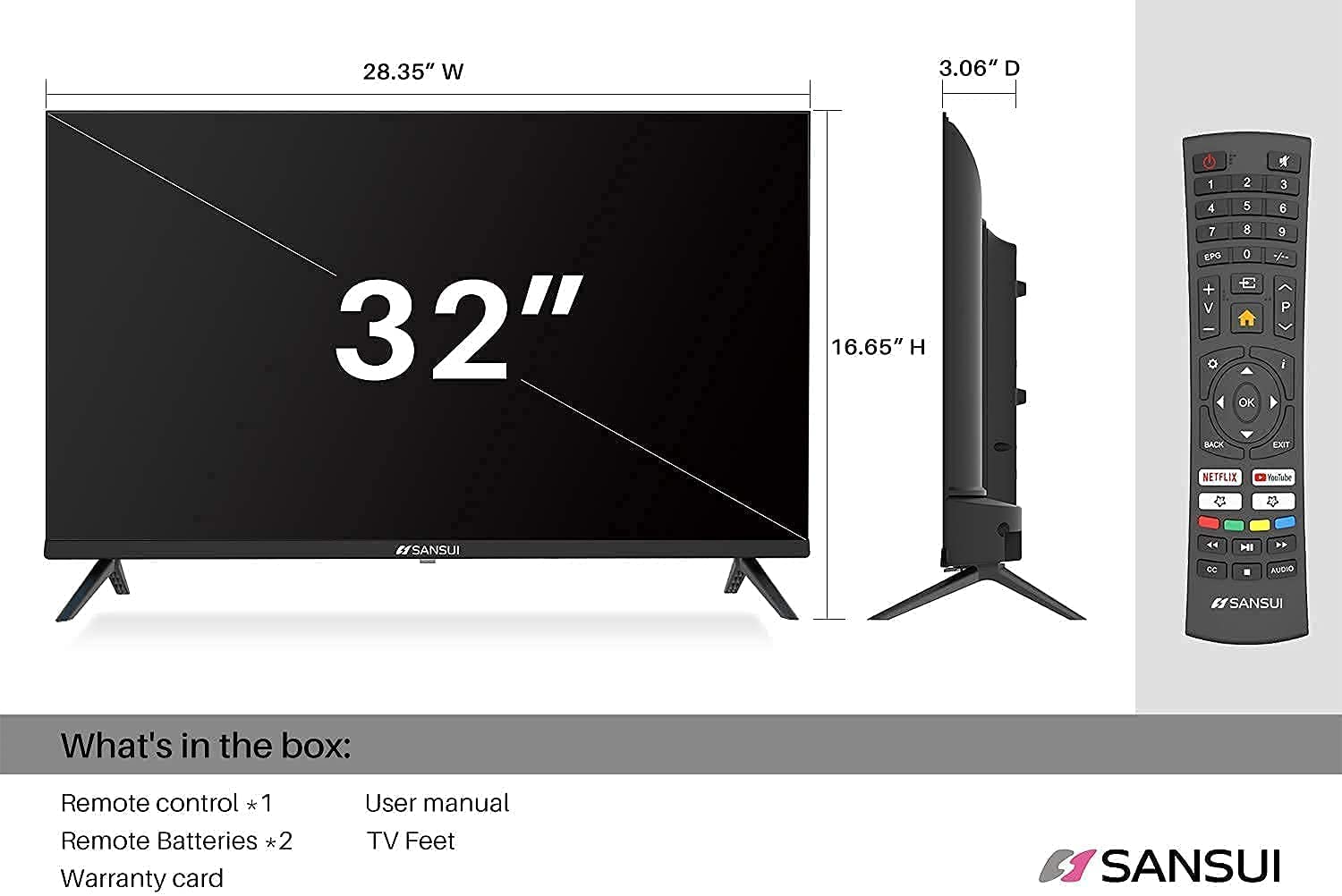 Smart TV SANSUI SMX32T1HN 32 Pulgadas Linux 2022