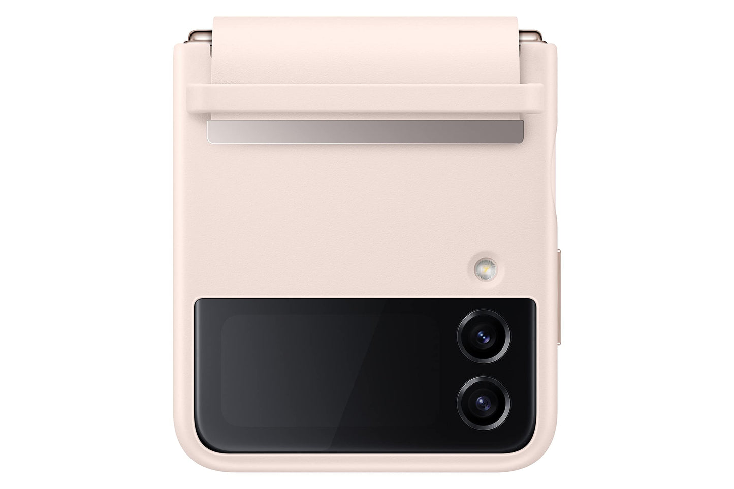 Funda de Piel Protectora Samsung Galaxy Z Flip4 melocotón Estilo Delgado Premium versión Estadounidense