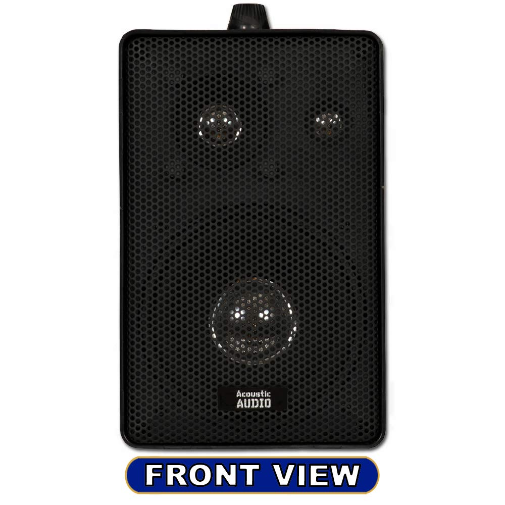 Acoustic Audio 251B Indoor/Outdoor Bocinas (Black, 2)