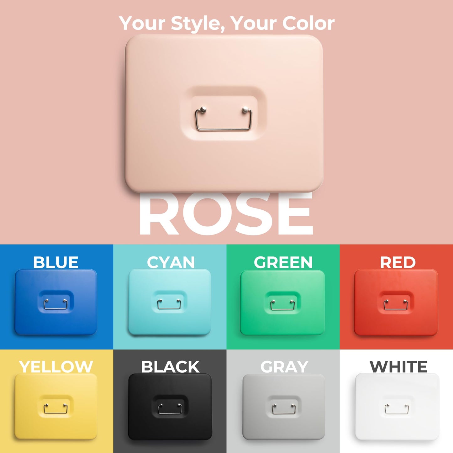 Caja de Dinero de Metal Volcora Grande con Cerradura de Llave y Bandeja Organizador para Ahorro