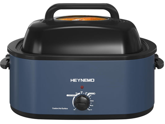 Horno tostador eléctrico de 26 cuartos Kiss the Water, con tapa visible y autohilado, función de descongelación caliente, temperatura ajustable, estante extraíble para sartén, acero inoxidable