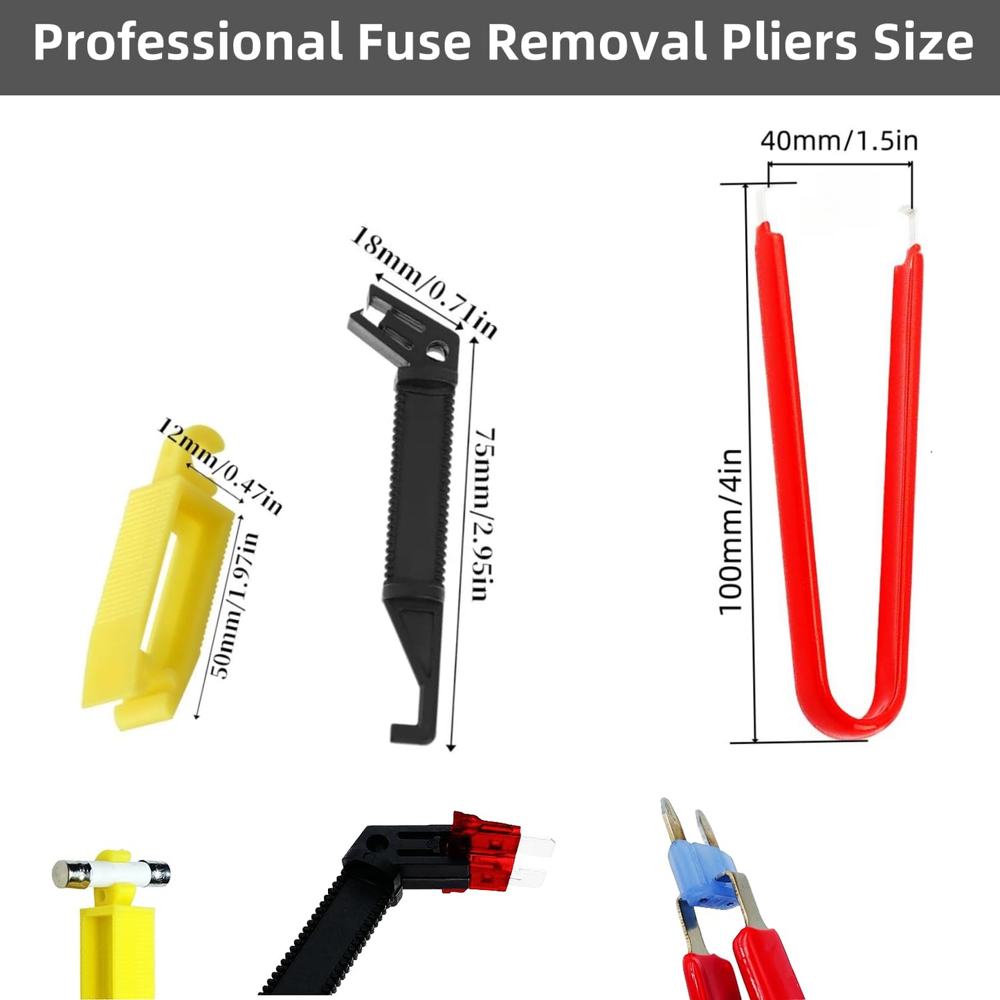 Funayama - Alicates para extracción de relés, alicates para extracción de fusibles, herramientas automotrices, extractor de fusibles, extractor de fusibles, alicates para extracción de terminales de