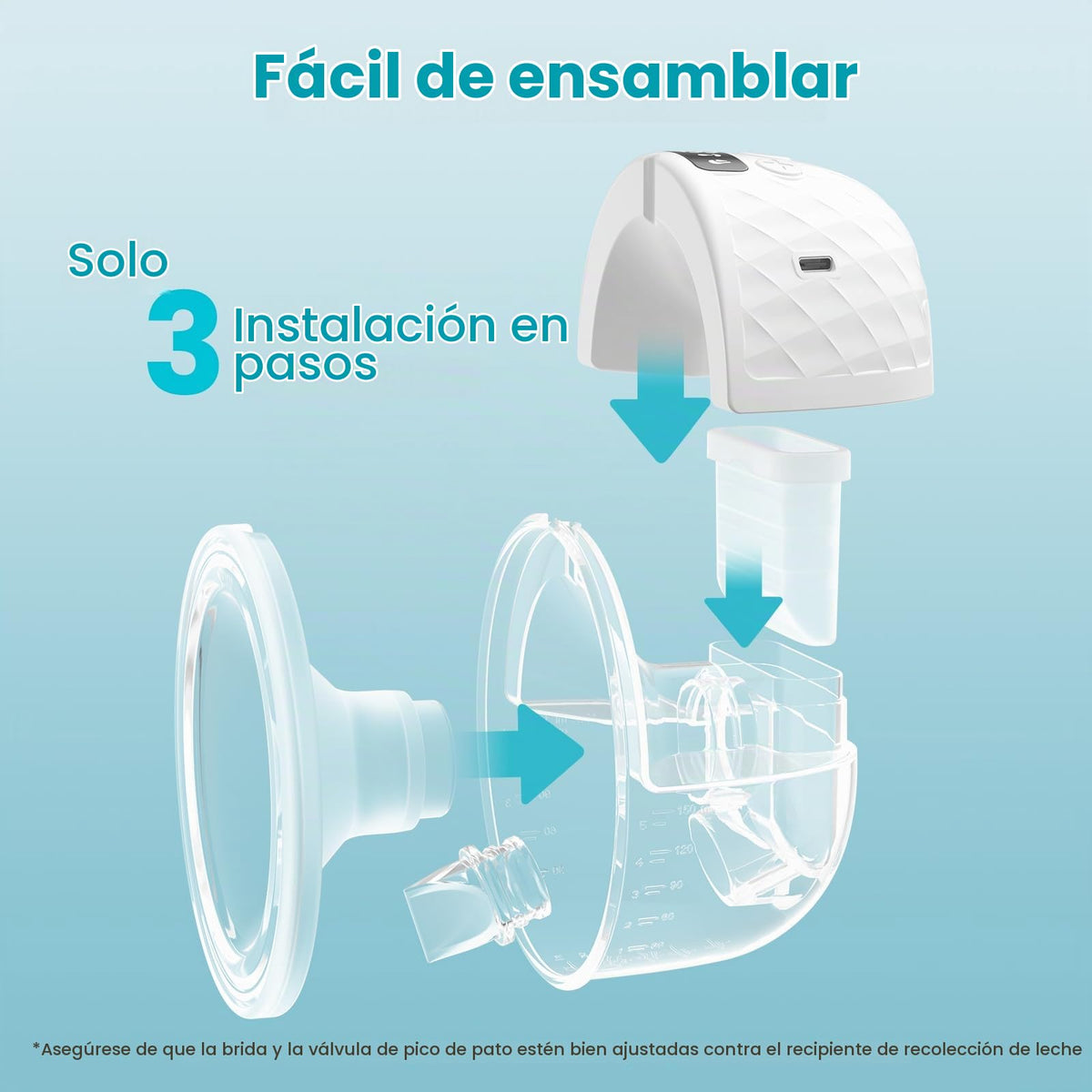 Paruu P10 - Extractor de leche manos libres, 338 mmHg de succión fuerte, bajo ruido, 4 modos y 9 niveles, extractor de leche eléctrico portátil, visualización inteligente, inserción/brida de 19/21/24