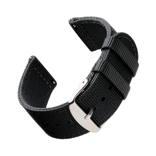 Archer Watch Strap - Correas de Reloj de Nailon Premium de Liberación Rápida (Negro, 22mm)