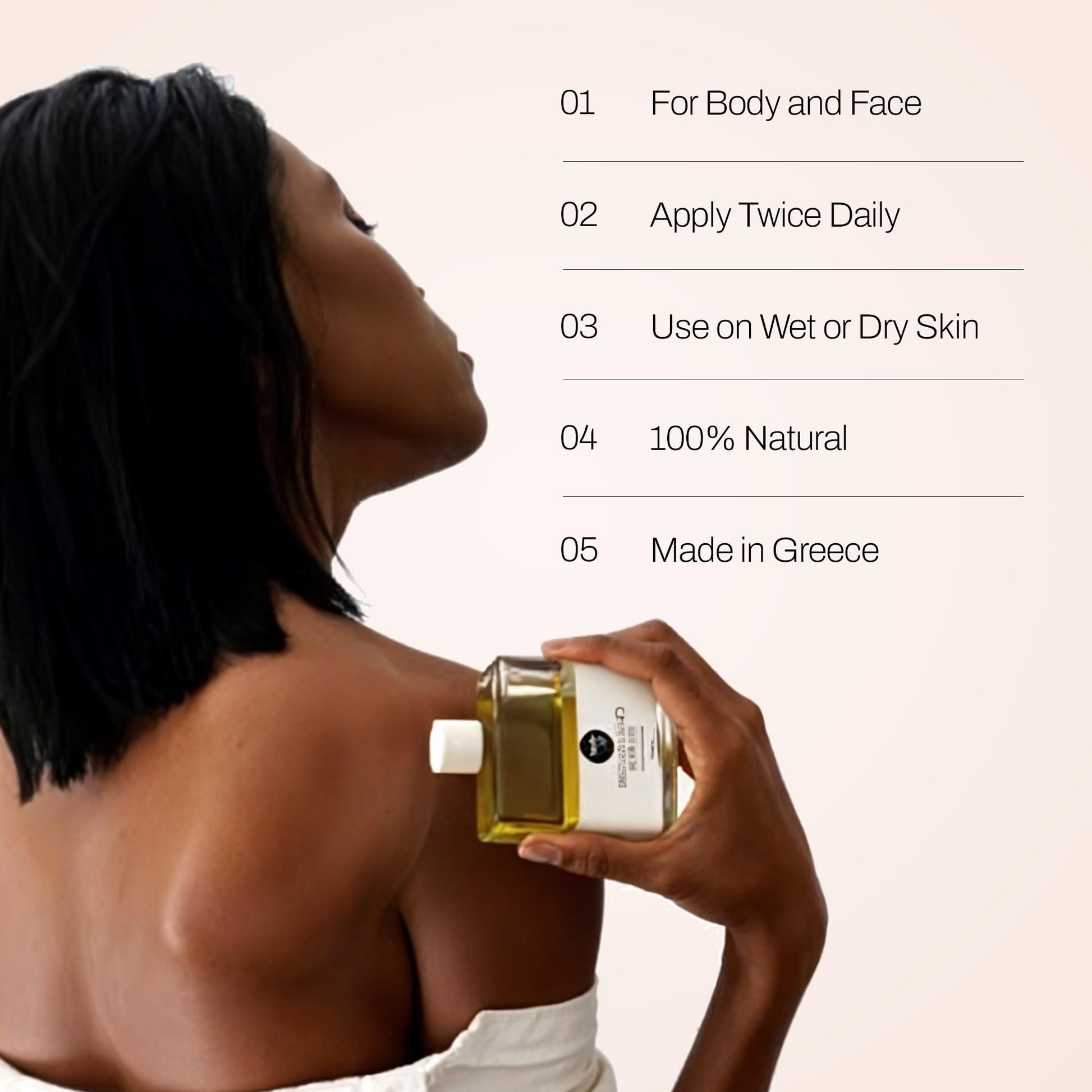 LAOUTA Daily Hydration Body Oil – Greek Sage for Radiant Skin – Formulated w/Nourishing Natural Oils: Olive, Almond & Apricot – Hydrating Body Oil/Luxury Body Oil (3.38 Fl oz)