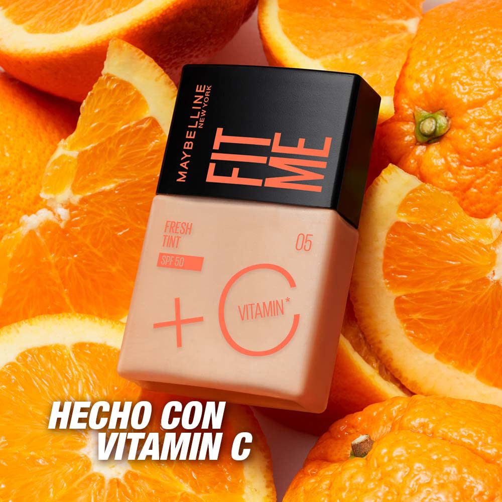 Base de maquillaje Fit Me Fresh Tint con Vitamina C, 02 Maybelline NY + Corrector de Maquillaje Instant Age Rewind, Neutralizer, 6 ml