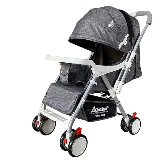 D´Bebé Carriola Baby BM Gris -Manubrio ajustable a 2 posiciones: posicion general y reversible -Respaldo con 3 posiciones