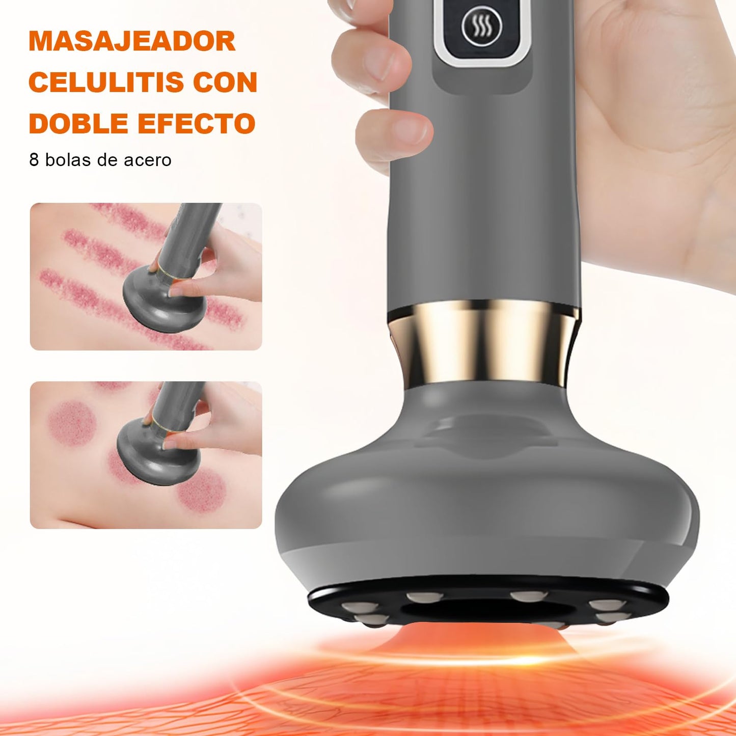 CAVIGLTE Masajeador de Espalda, 12 Niveles Masajeador Celulitis, Masajeadors EléCtrico para Cintura, Brazos y Piernas