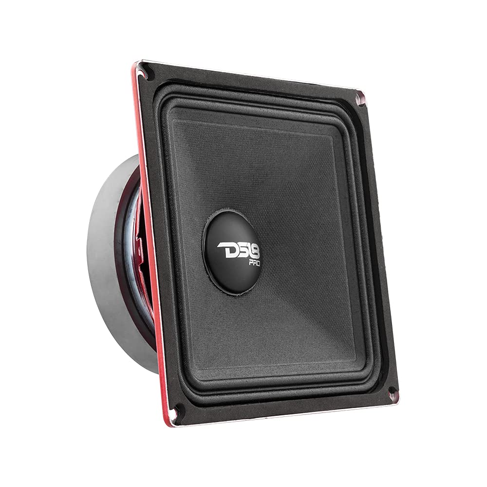 Altavoz de Rango Medio DS18 Rojo 6.5x6.5 Pulgadas 500W 4 Ohmios