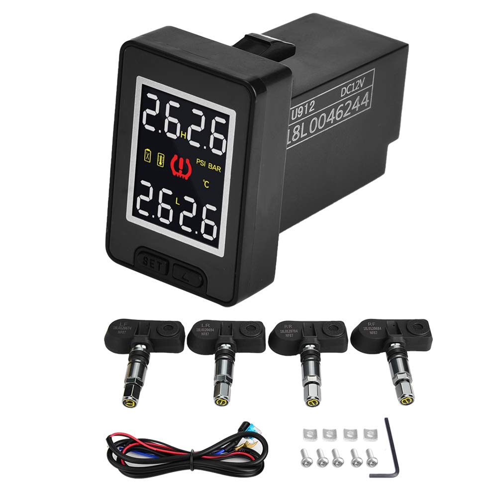 de control de presión de neumáticos KIMISS para sensores de presión de neumáticos TPMS con 4 sensores internos Sensor externo