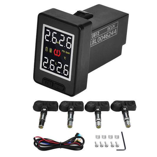 de control de presión de neumáticos KIMISS para sensores de presión de neumáticos TPMS con 4 sensores internos Sensor externo