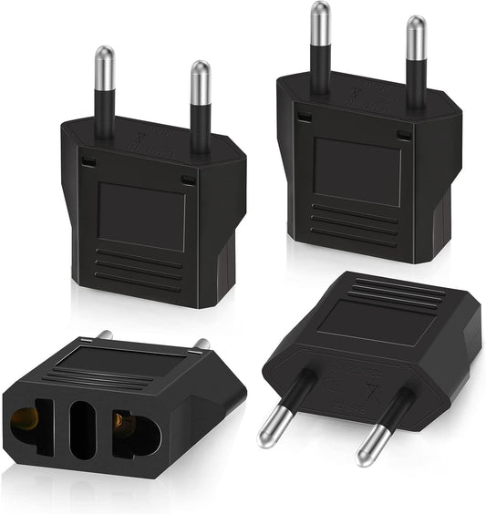 Adaptador de Enchufe para Europa 4 Unidades blanco compacto