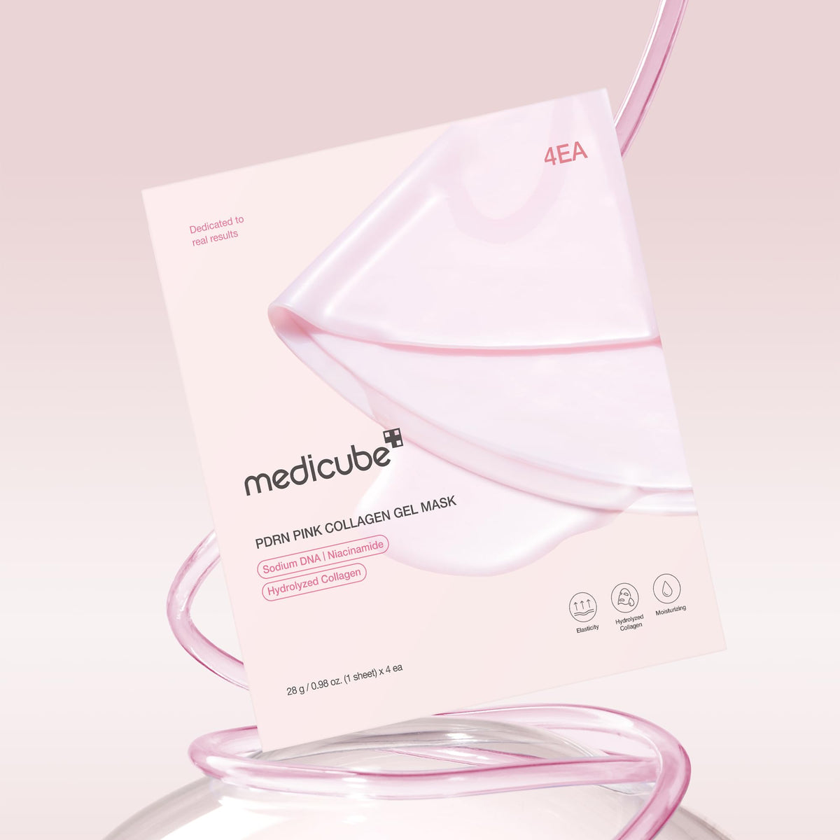 PDRN Pink Collagen Gel Mask by Medicube for Women - 4 Pc Mask
