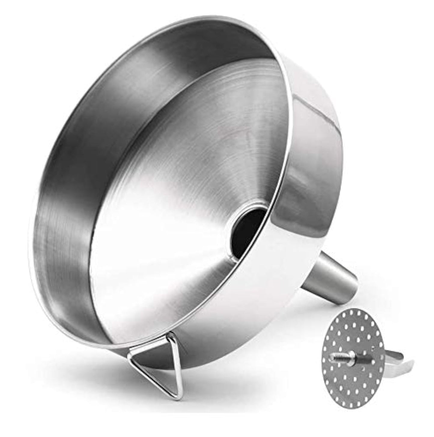 Embudo de Acero Inoxidable con Colador Desmontable para Cocina de Grado Alimenticio