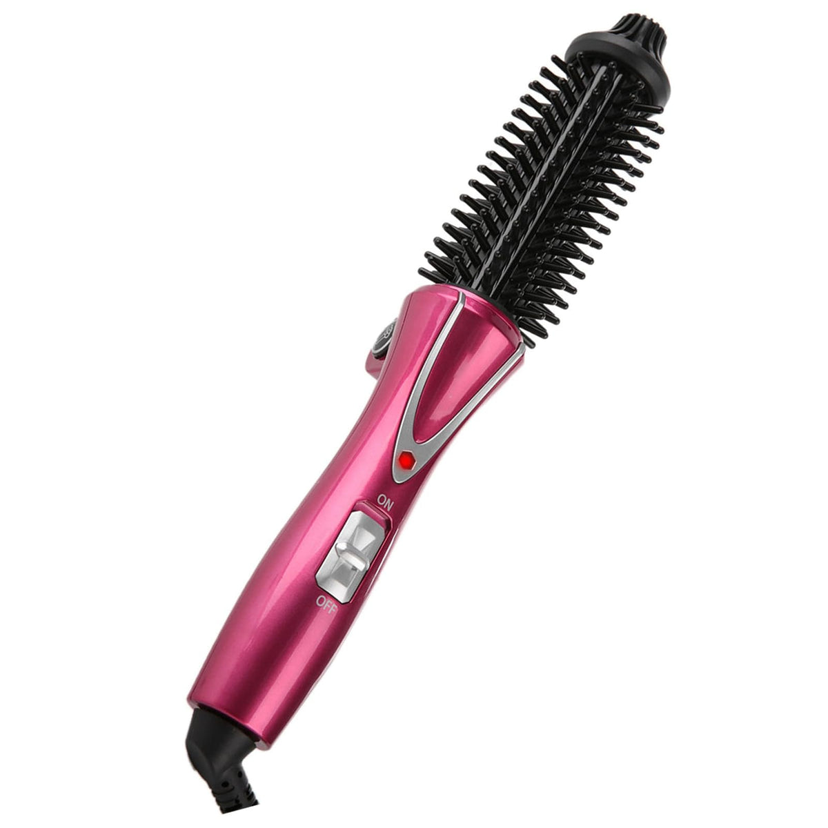 Cepillo Rizador Eléctrico Tourmalina Cerámica Plegable Anti-escala para el Cabello Mini Peine de Viaje