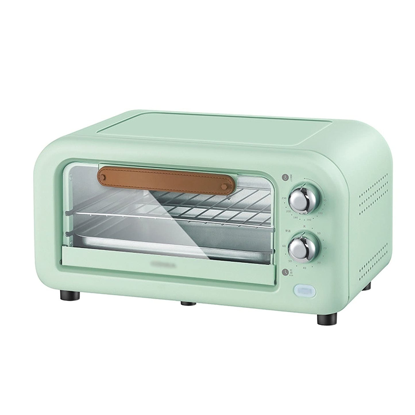 Beyori Horno eléctrico Hogar para Hornear Multifunción Horno eléctrico Smart Mini 12L Pequeño Horno, Mini Multi-Funcionamiento Horno de tostadora Retro