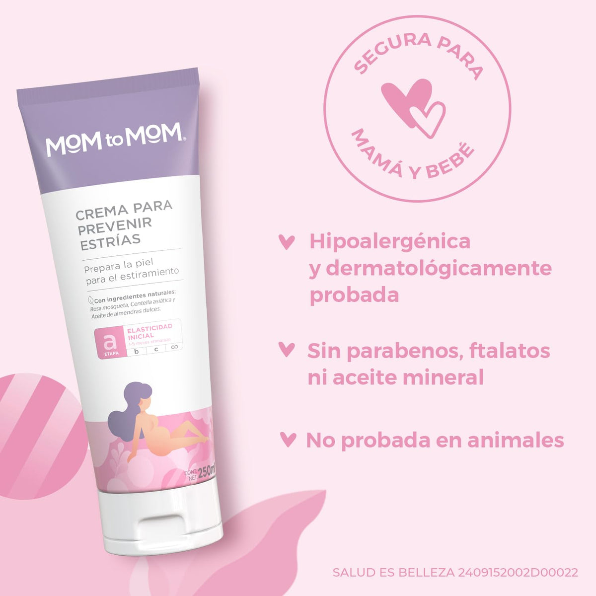 MOM to MOM Crema para Prevenir Estrías ETAPA a 250ml