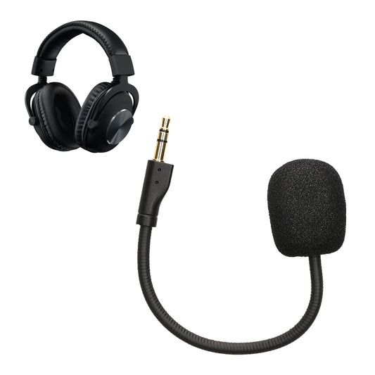 kwmobile Micrófono Compatible con Logitech G Pro X - Microfono Repuesto para Auriculares Gaming - negro