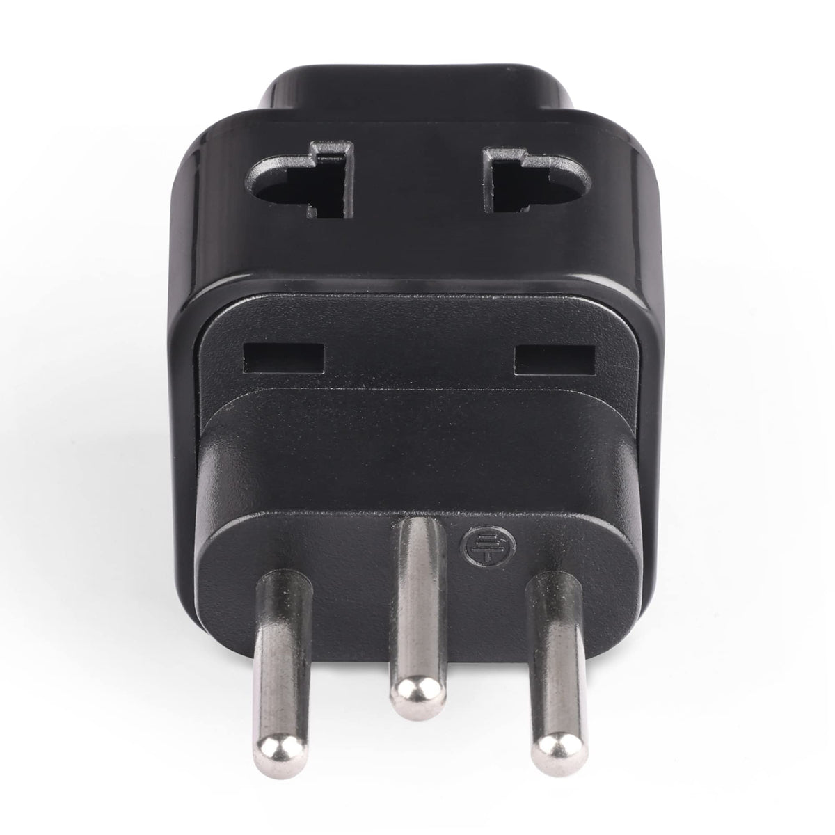 Adaptador de Enchufe Tipo J Orei Negro 2 en 1 USA a Suiza Pack de 4