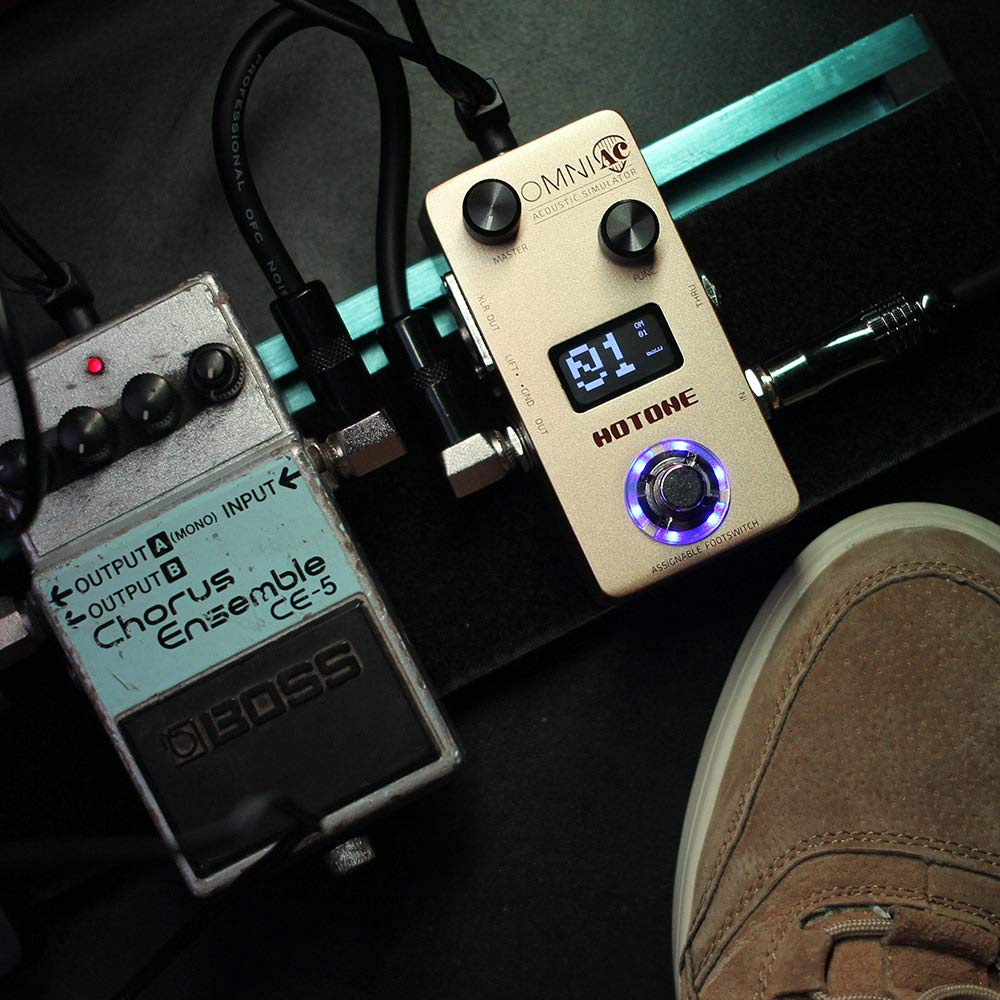 Hotone Omni AC Simulación Guitarra Pedal de efectos de bajo