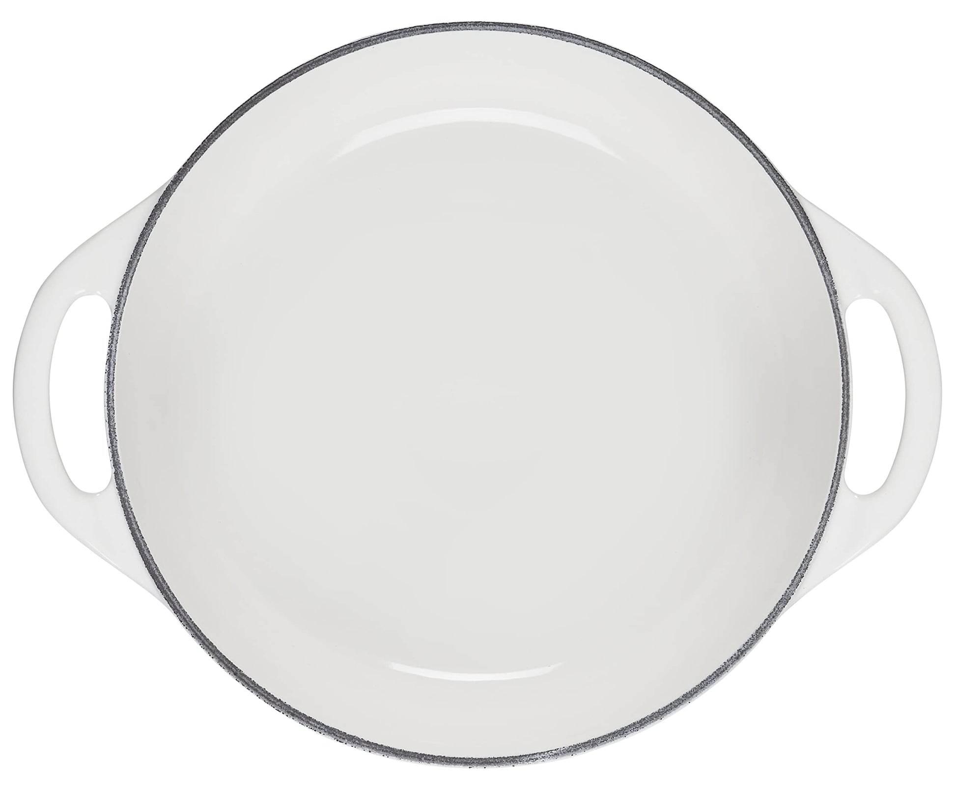 Le Creuset Horno redondo poco profundo de hierro fundido esmaltado, 2.75 cuartos de galón, blanco