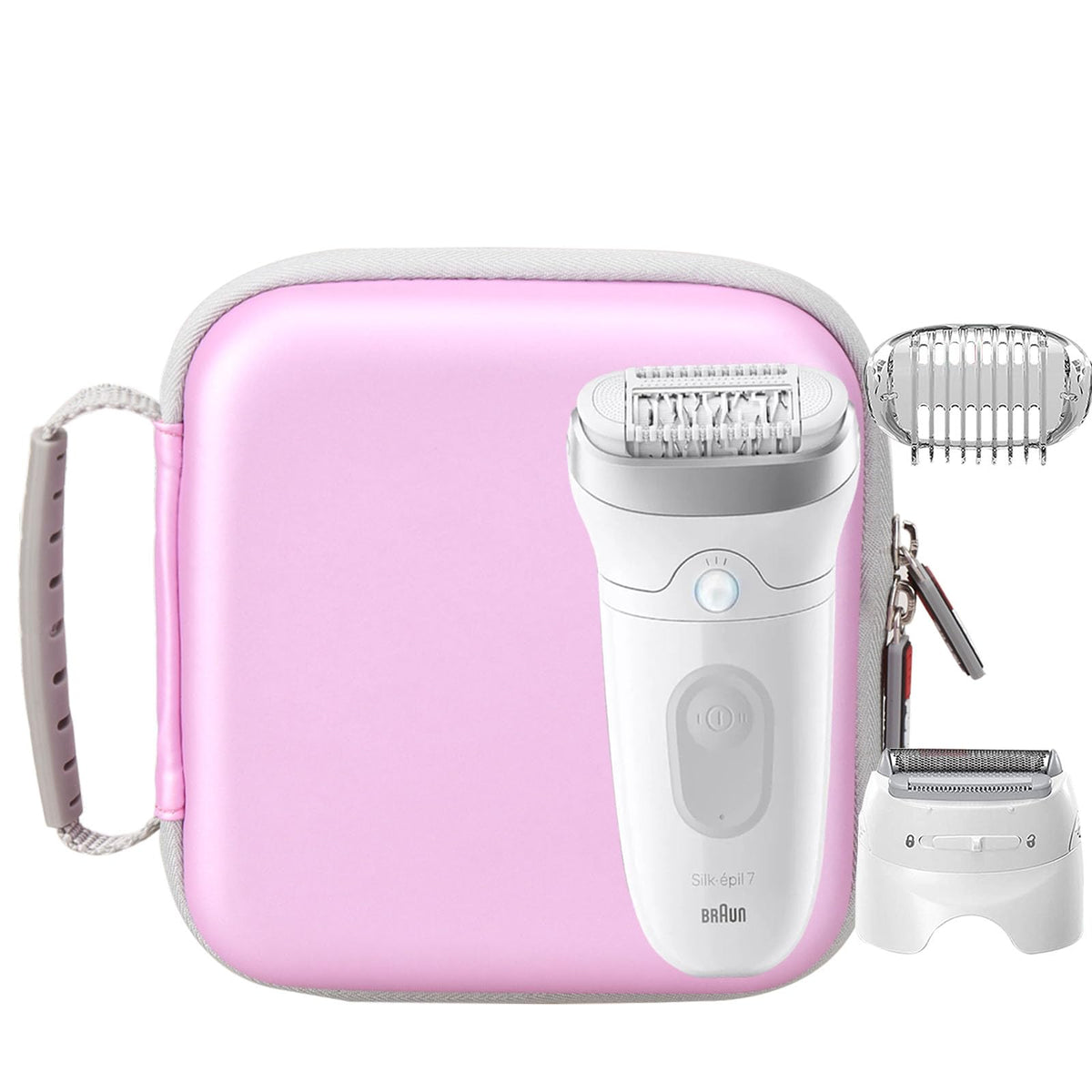 FBLFOBELI - Funda rígida de almacenamiento de EVA compatible con Braun Silk-épil 9 9-890 para depilación facial, bolsa de viaje a prueba de golpes (solo funda)