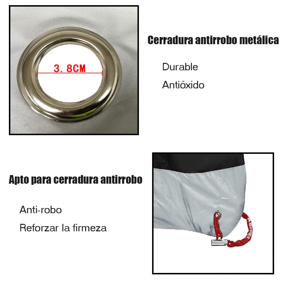 Cubierta Impermeable para Motocicletas, Funda para Moto Impermeable, 190T Tela Oxford Cubierta de Motocicleta, protección contra el Polvo, escombros, Lluvia y Clima, para Harley,Honda,Yamaha, Suzuki