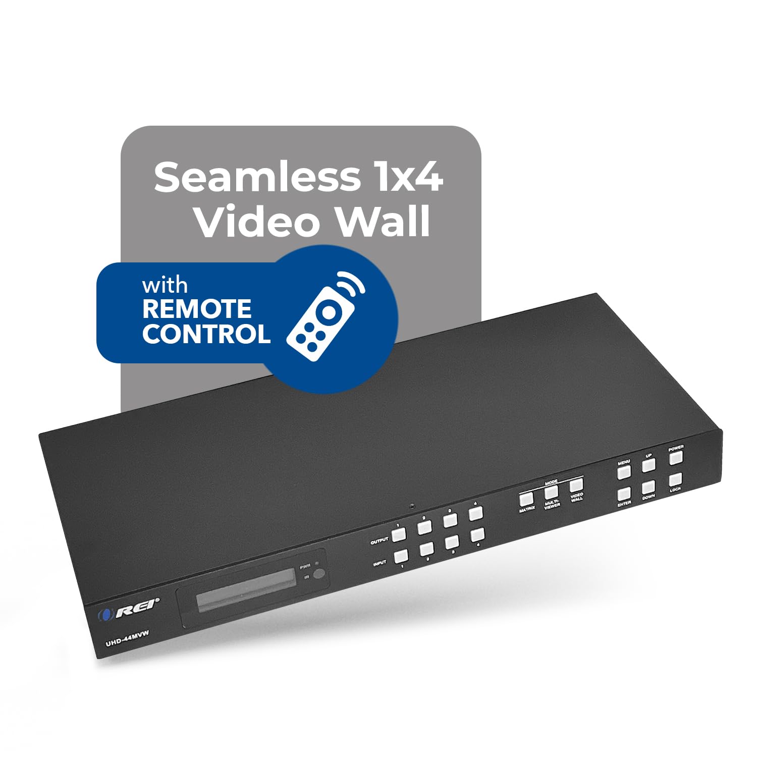 OREI 4K 4x4 HDMI Matriz Video driver de pared Procesador Multivisor visualización de hasta 4K 60Hz 2x1, 1x2, 1x3, 1x4 Soporta extracción de audio RS-232 de rotación de 180 grados (UHD-44MVW)