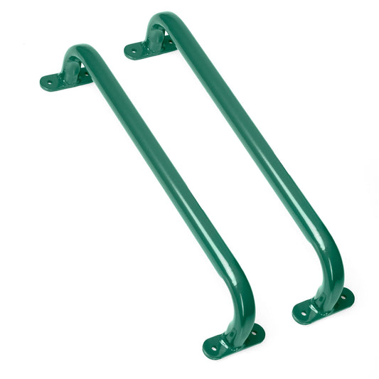 Accesorios para patio de recreo de 17 pulgadas, asas de seguridad de metal, barras largas de agarre verde para escalera de juego, gimnasio de la selva, barras de overol, juego de columpios y más