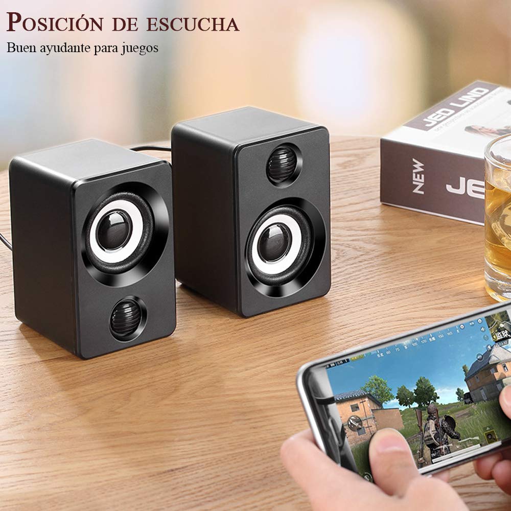 Altavoces Multimedia KAMYSEN Negro con Cable USB