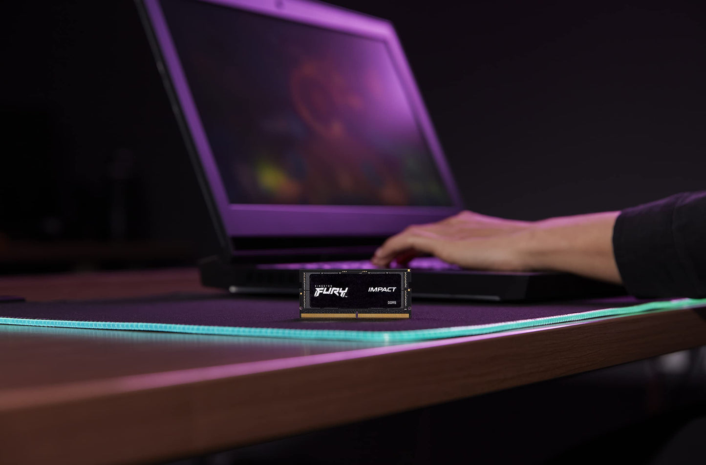 Kingston Fury Impact DDR5, Memoria Gamer para Laptop, Capacidad: 32GB, Frecuencia: 5600MT/s, Latencia: CL 40, Factor de Forma: SODIMM 262-Pin, Color: Negro, Numero de Parte: KF556S40IB-32