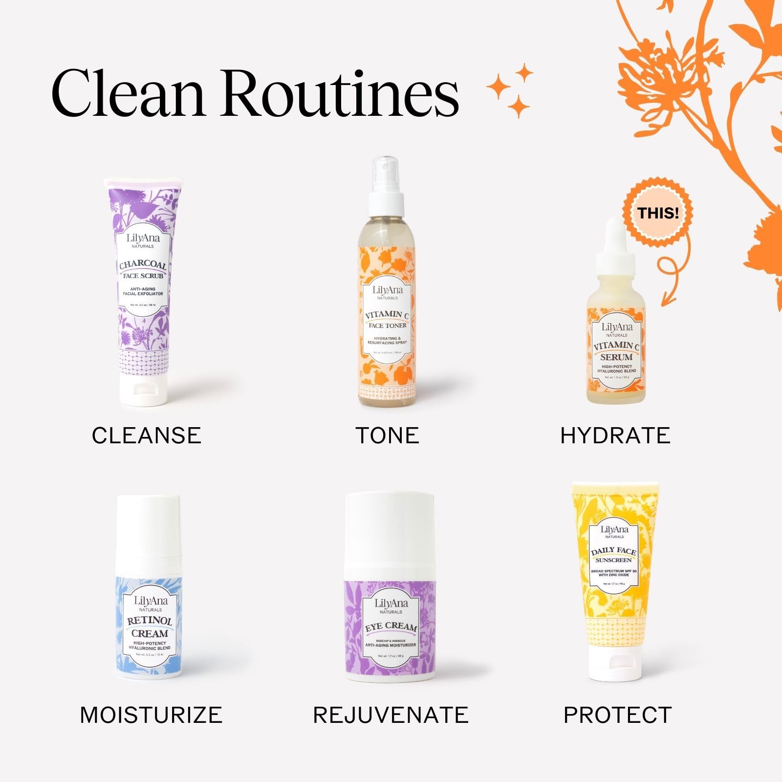 Vitamin C Serum with Hyaluronic Acid for Face and Eyes â€" Organic Skin Care with Natural Ingredients for Acne, Anti Wrinkle, Anti Aging, Fades Age Spots and Sun Damage - 1 OZ