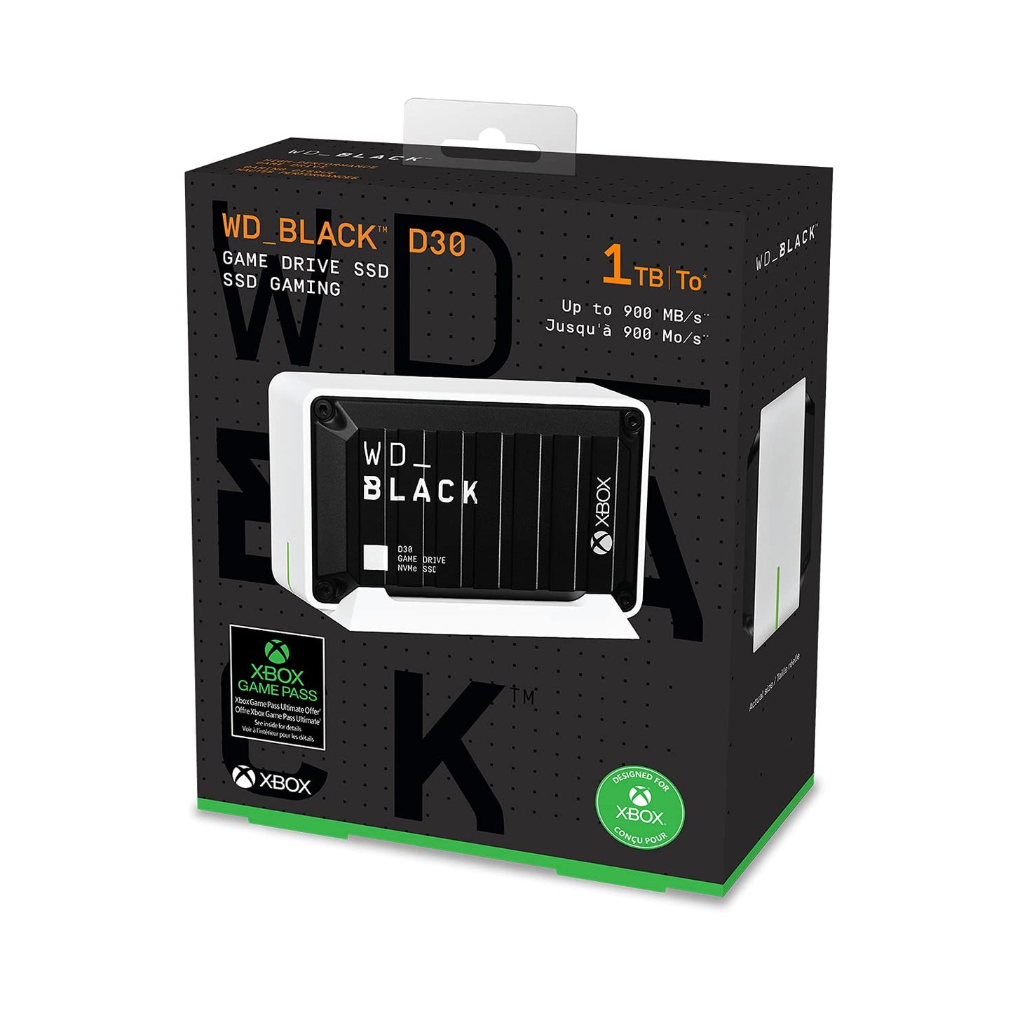 Unidad de Juego SSD WD_BLACK 1 TB Portable Compatible con Xbox y PC hasta 900 MB/s
