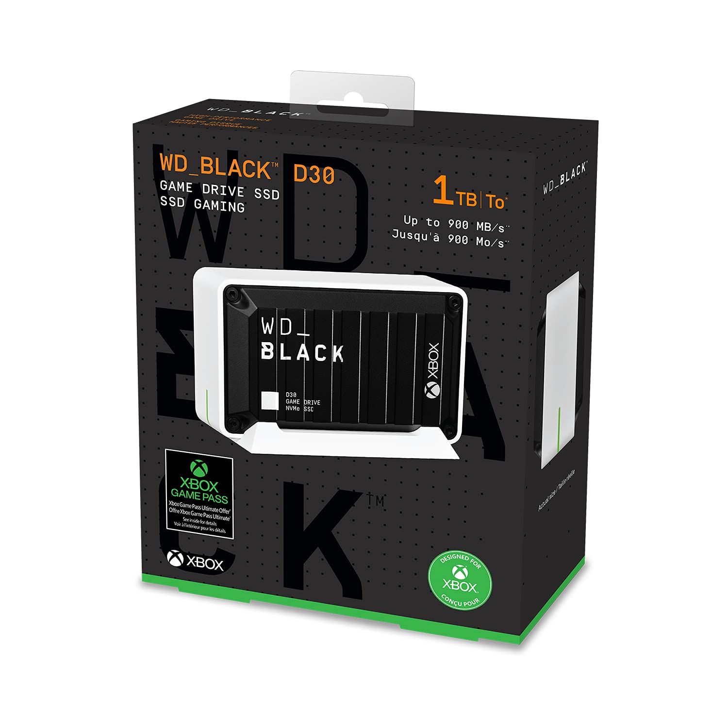 Unidad de Juego SSD WD_BLACK 1 TB Portable Compatible con Xbox y PC hasta 900 MB/s