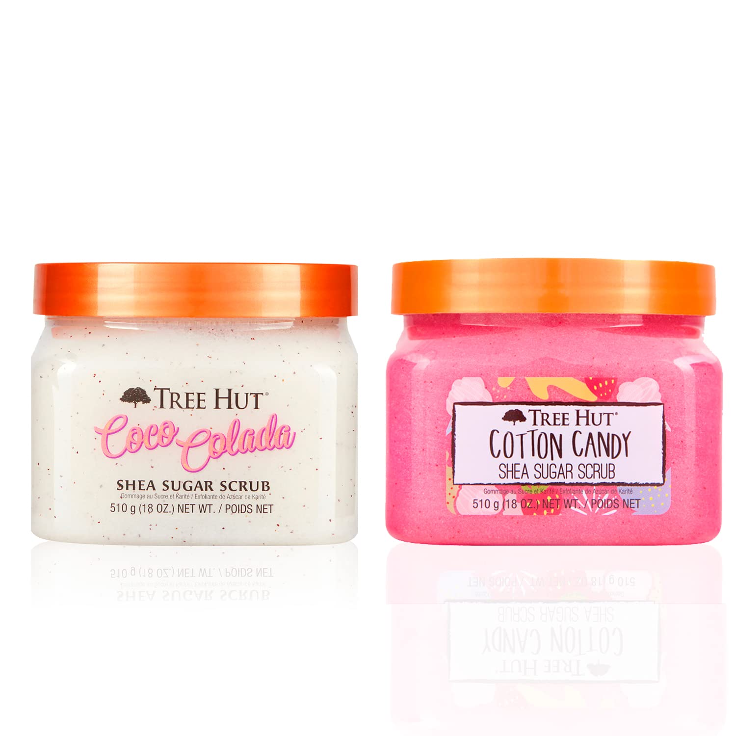 Set Exfoliantes Corporales Tree Hut Algodón de Azúcar y Coco Colada