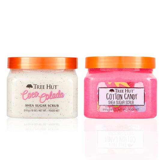 Set Exfoliantes Corporales Tree Hut Algodón de Azúcar y Coco Colada