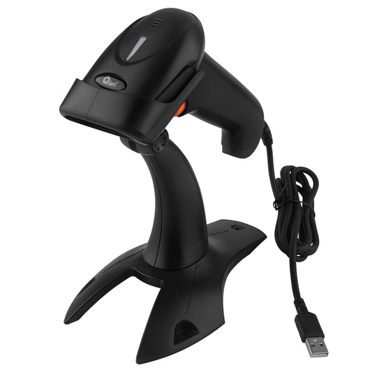 Lector De Código De Barras Qian Negro Laser 1d Alambrico para Punto De Venta