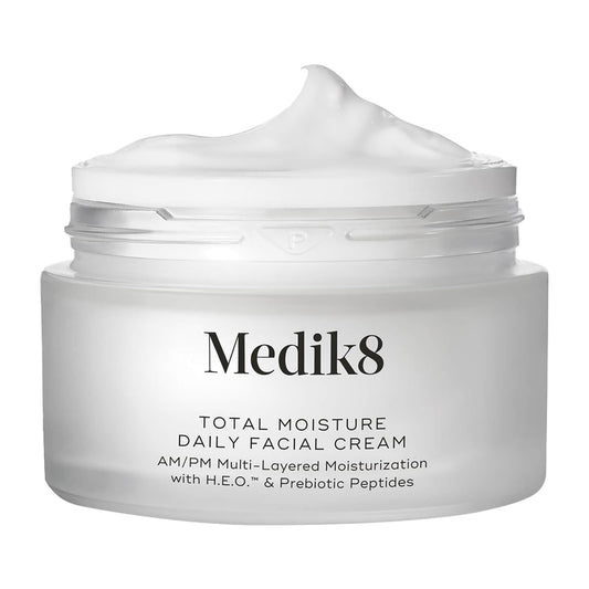 Medik8- Crema facial diaria Total Moisture: humectante facial hidratante con péptidos y ácido hialurónico: rellena