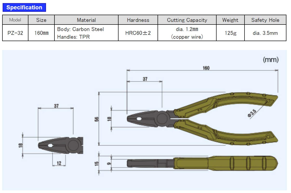 ENGINEER PZ-32 - Alicates de extracción de tornillo (quitar tornillos dañados rápidamente/fácilmente), dientes de mandíbula entrelazados multifuncionales, revestimiento de óxido negro, empuñaduras verdes salvia