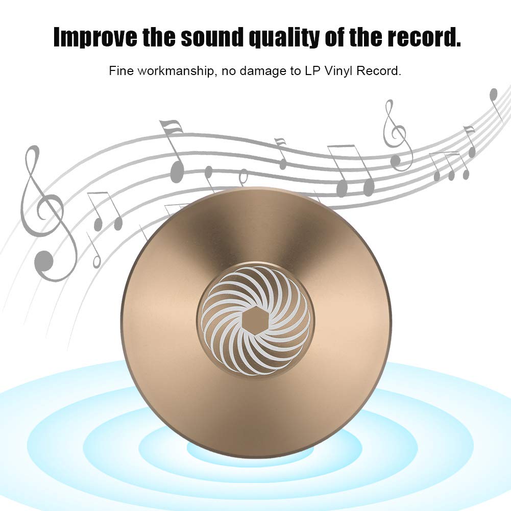 Estabilizador de Discos de Aluminio para LP Vinilo Metálico Rojo Negro Dorado Oro