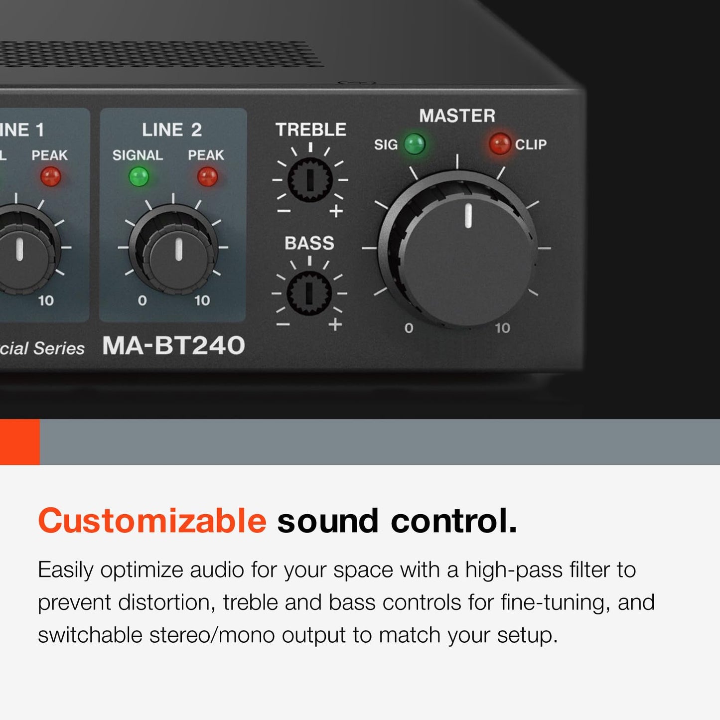 Amplificador de Mezcla TASCAM Bluetooth 240 W para Espacios Comerciales e Instituciones