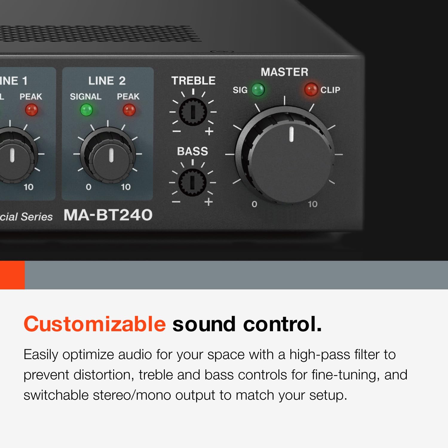 Amplificador de Mezcla TASCAM Bluetooth 240 W para Espacios Comerciales e Instituciones